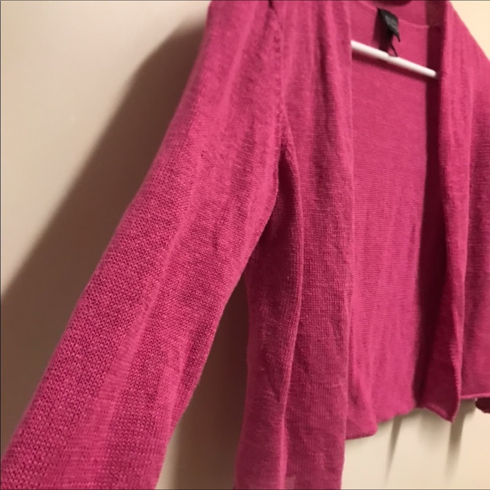 Eileen Fisher Knitted Pink Open Cardigan XS